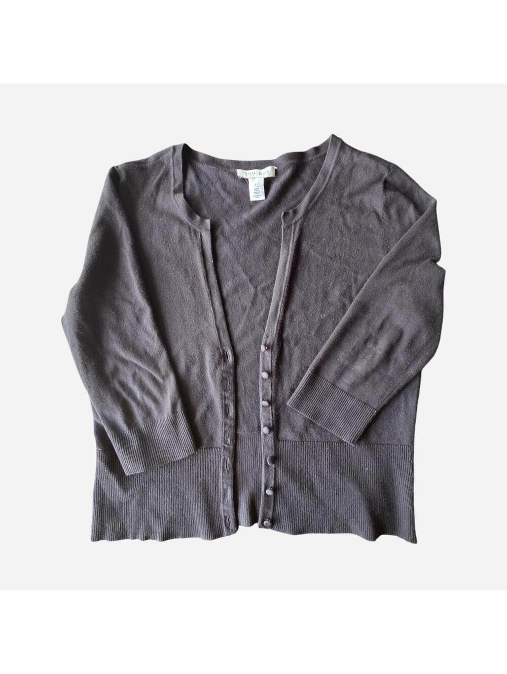 White House Black Market Women's Black Cardigan